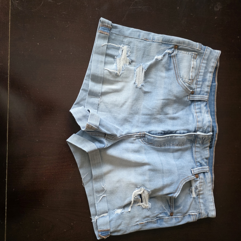 Women's Distressed Denim Shorts